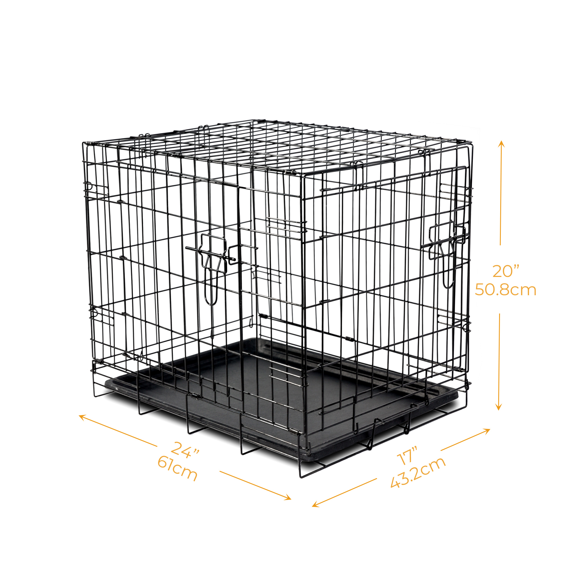 WinPet Dog Crate Black 24.5''x17.5''x19.5''(H), Model # 21604BK